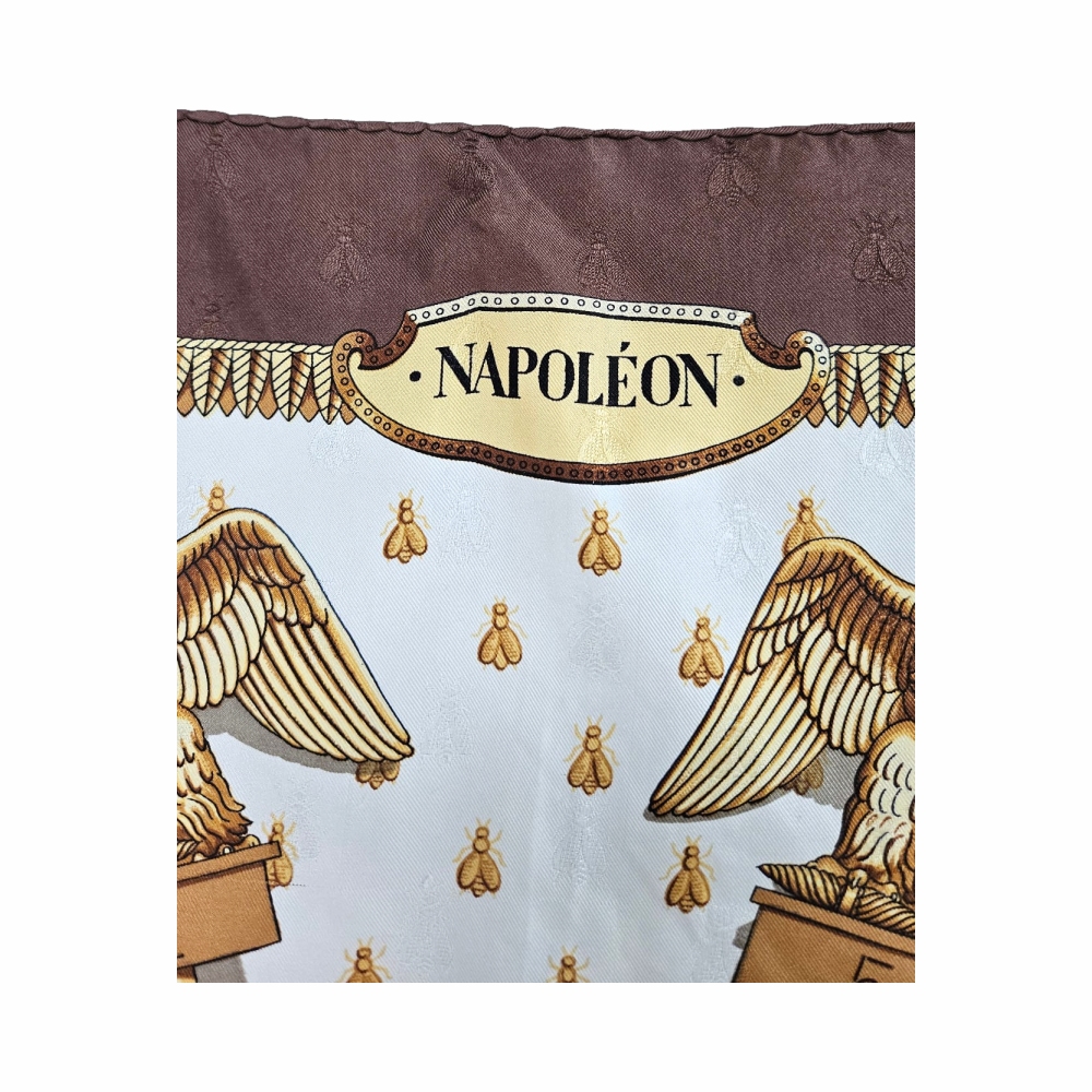 90cm Carré - “Napoléon” Bee Jacquard Silk Scarf by Philippe Ledoux - Hermès