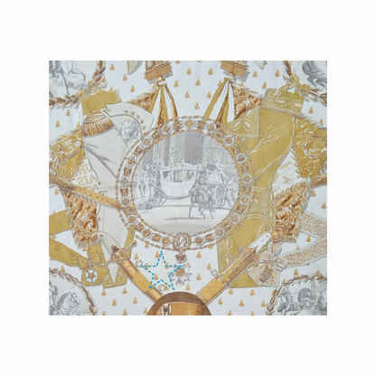 90cm Carré - “Napoléon” Bee Jacquard Silk Scarf by Philippe Ledoux - Hermès