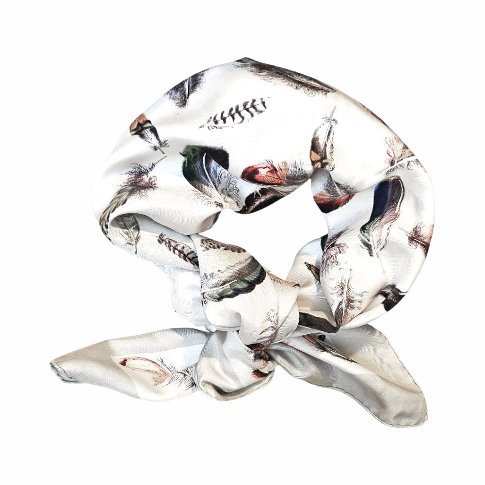 90cm Carré - “Plumes” silk scarf - Illustration by Henri de Linarès - Hermès