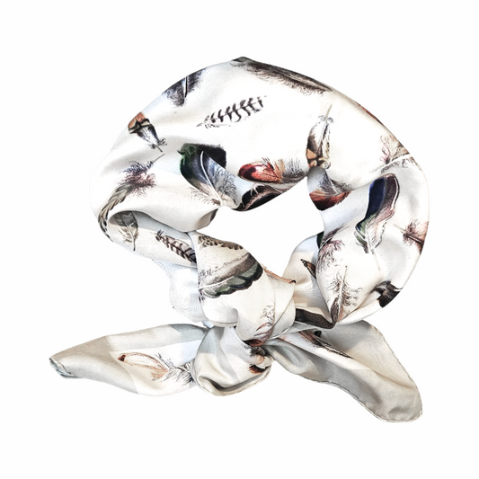 90cm Carré - “Plumes” silk scarf - Illustration by Henri de Linarès - Hermès