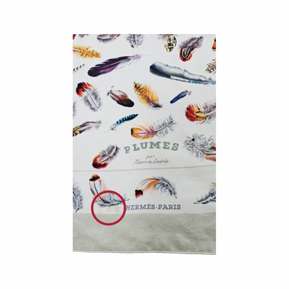 90cm Carré - “Plumes” silk scarf - Illustration by Henri de Linarès - Hermès