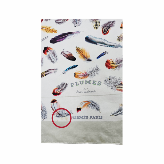 90cm Carré - “Plumes” silk scarf - Illustration by Henri de Linarès - Hermès