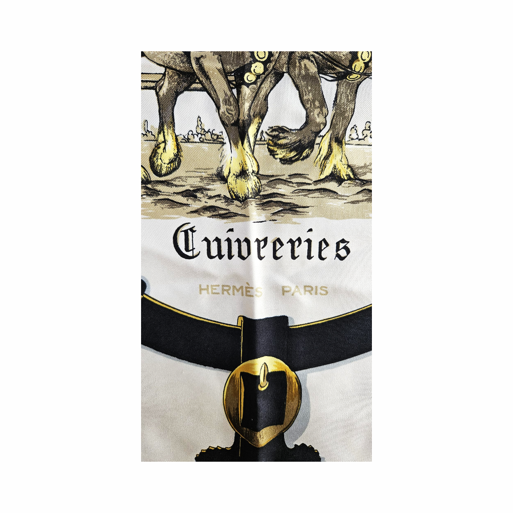 90cm Carré - “Cuivreries” by Francoise de la Perrière - Hermès