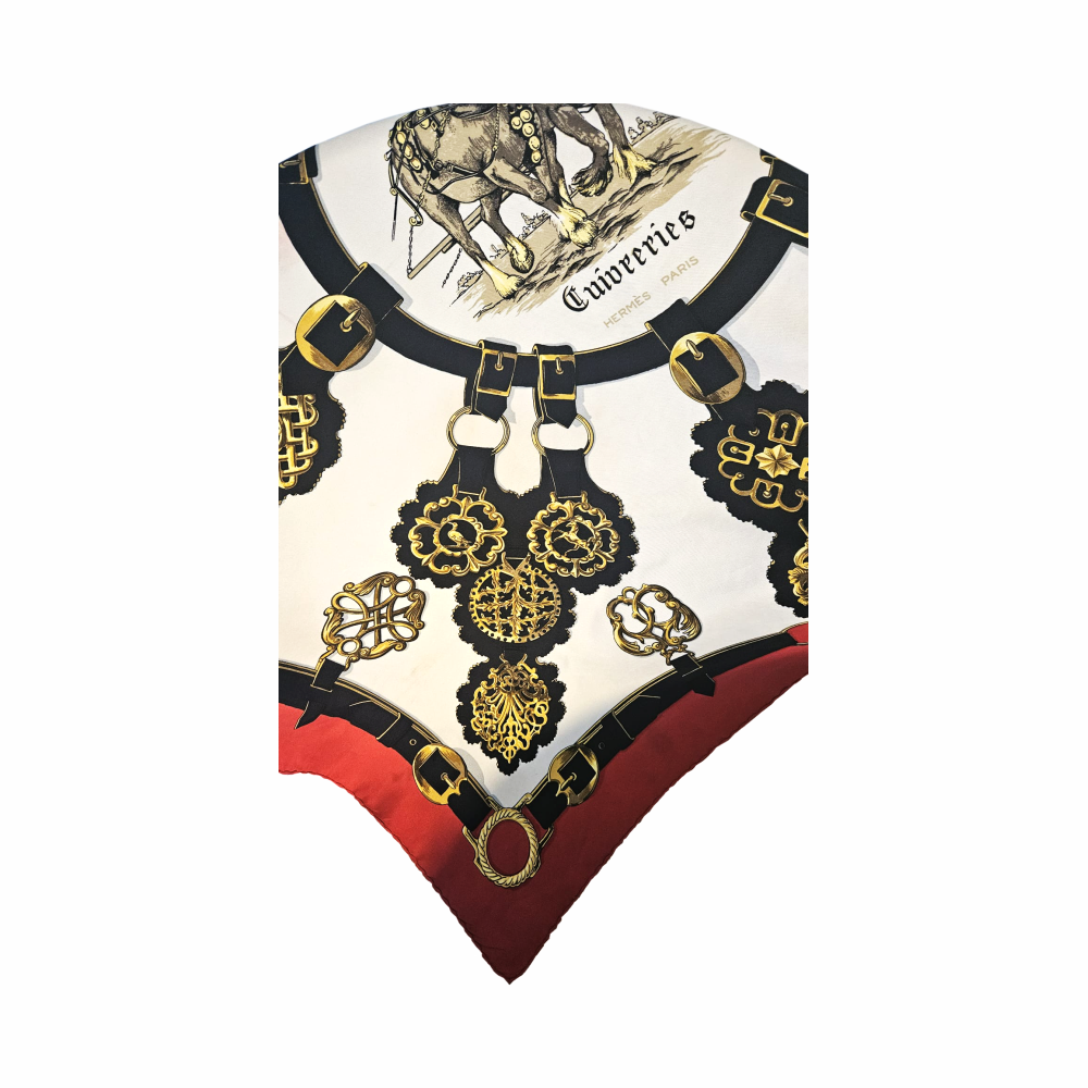 90cm Carré - “Cuivreries” by Francoise de la Perrière - Hermès