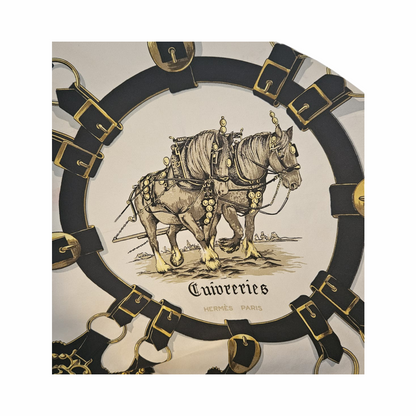 90cm Carré - “Cuivreries” by Francoise de la Perrière - Hermès