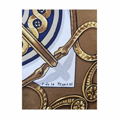 90cm Silk Carré Scarf “Bride de Cour” by  F. de la Perrière - Hermès - Re:Velvet