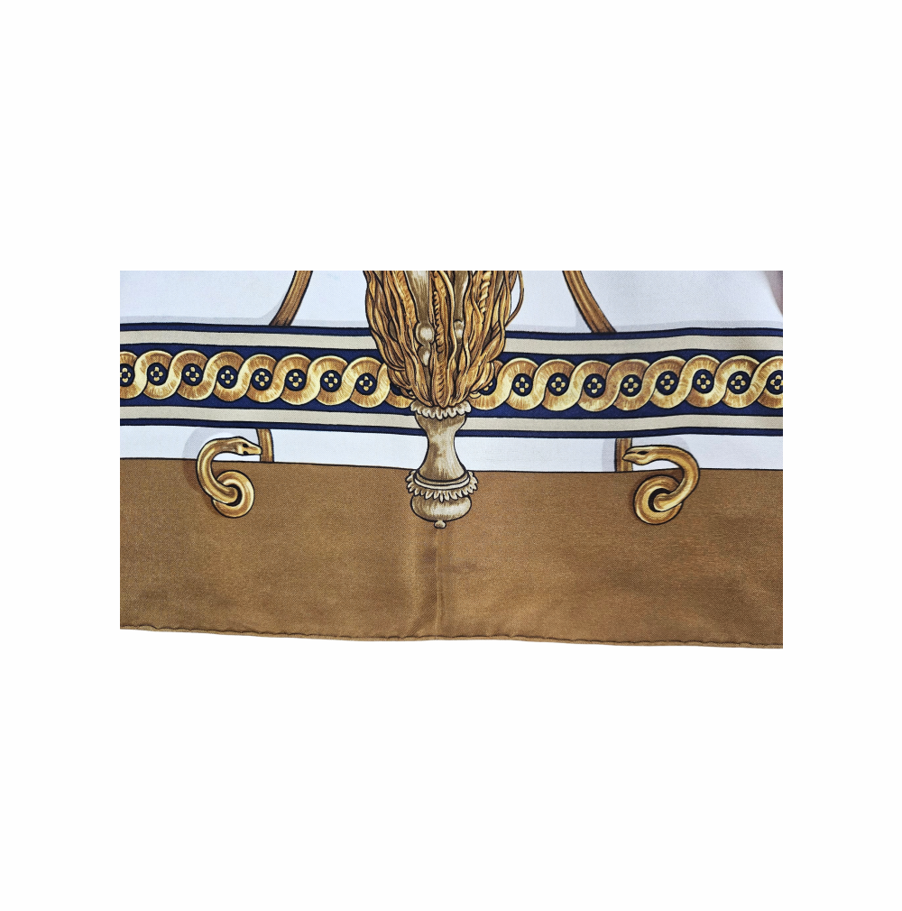 90cm Silk Carré Scarf “Bride de Cour” by  F. de la Perrière - Hermès - Re:Velvet