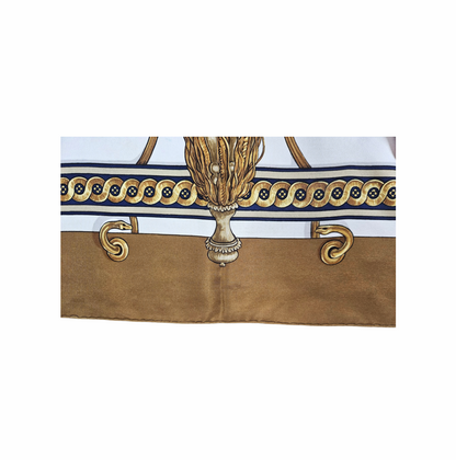 90cm Silk Carré Scarf “Bride de Cour” by  F. de la Perrière - Hermès - Re:Velvet