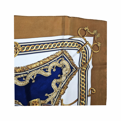 90cm Silk Carré Scarf “Bride de Cour” by  F. de la Perrière - Hermès - Re:Velvet