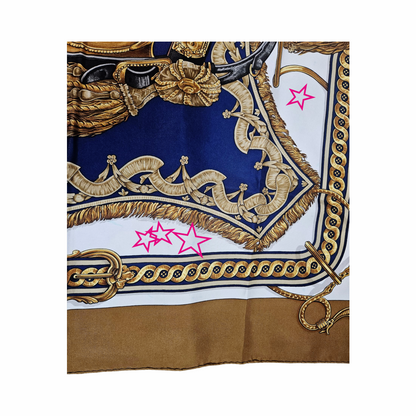 90cm Silk Carré Scarf “Bride de Cour” by  F. de la Perrière - Hermès - Re:Velvet