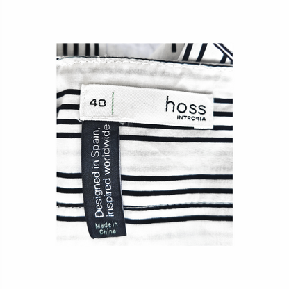 Striped Cotton Embroidered Sleeveless Summer Dress - Hoss Intropia