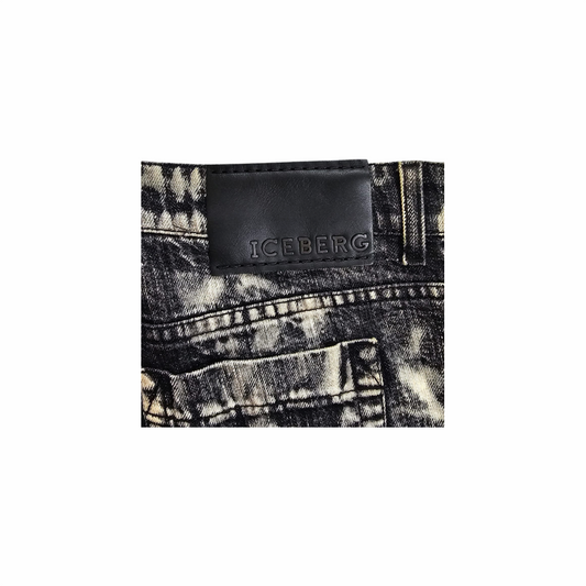 Acid Wash Mid Rise Slim Jeans - Iceberg