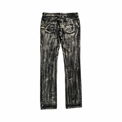 Acid Wash Mid Rise Slim Jeans - Iceberg