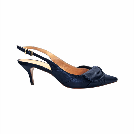 Leather Slingback Kitten Heels - Intrend - Re:Velvet