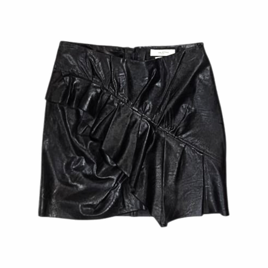 Faux-Leather Ruffle Mini Skirt "Zeist" - Isabel Marant Etoile