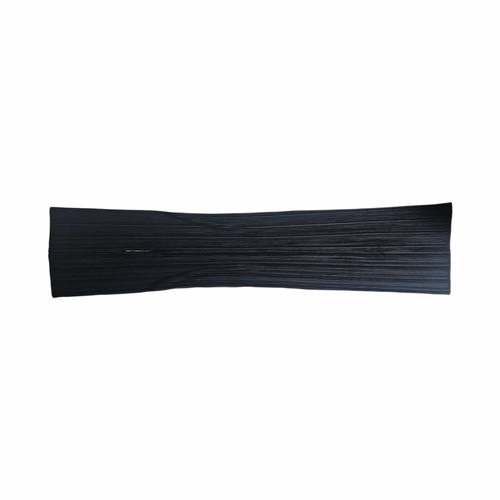 Vintage Issey Miyake black engineered pleated scarf with sculptural drape

Draped image: