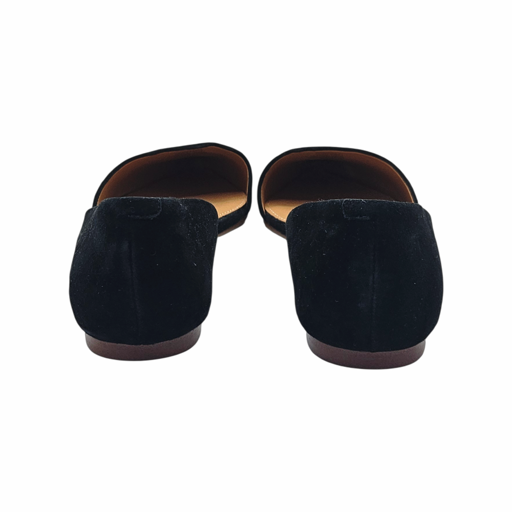 J.Crew Black Suede Pointed-Toe D’Orsay Flats - J.Crew