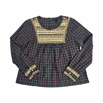 Tartan Embroidered Tunic - J.Crew