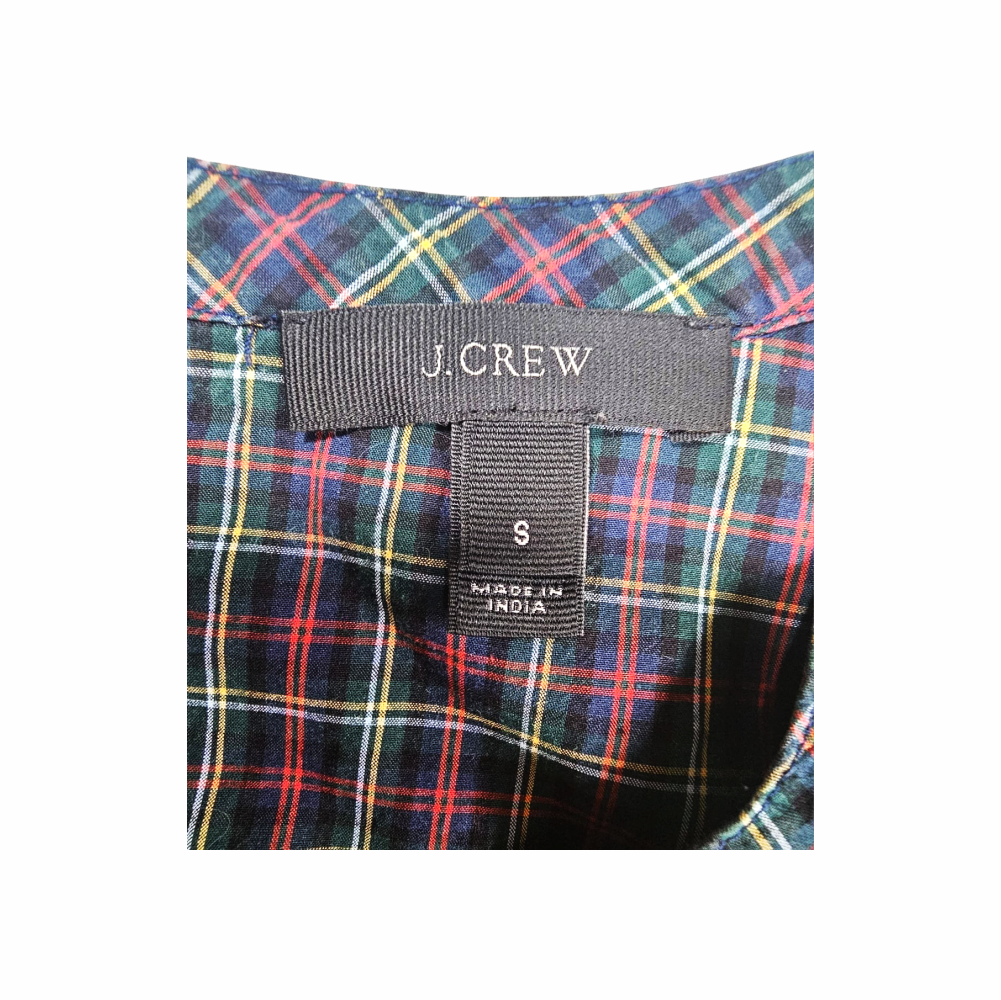 Tartan Embroidered Tunic - J.Crew