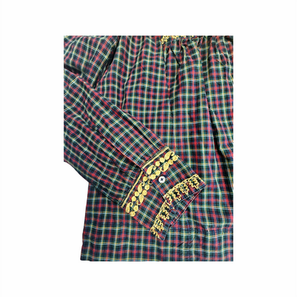 Tartan Embroidered Tunic - J.Crew
