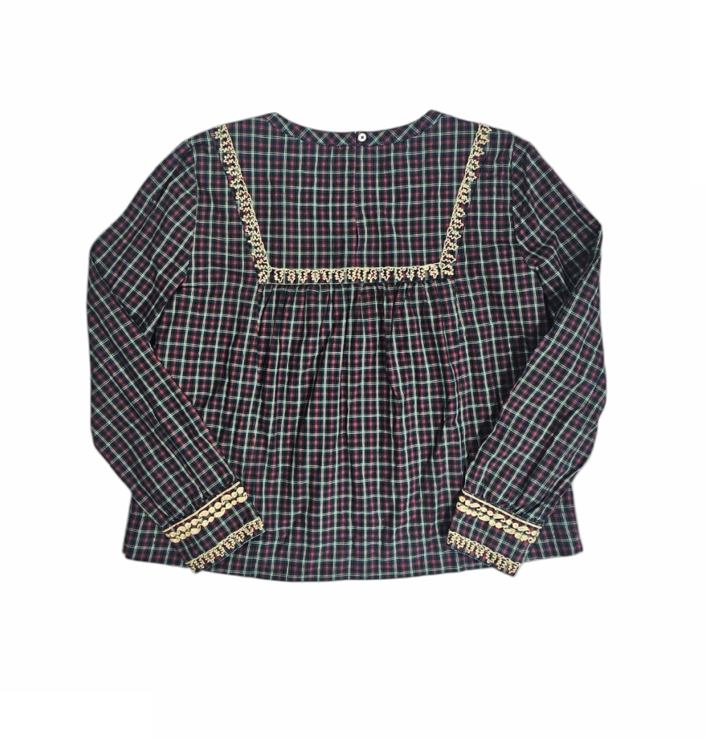 Tartan Embroidered Tunic - J.Crew