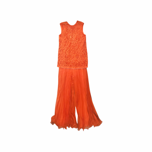 Vintage 70s Frilly and Pleated Pantsuit - Jack Bryan designed by Dupuis