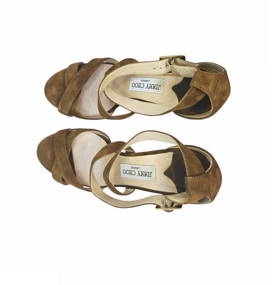 Suede Strappy Sandals "Lottie"  - Jimmy Choo
