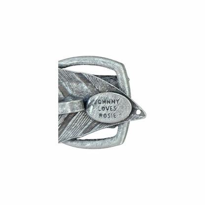 Silver-Tone Crystal Leaf Hair Slide - Johnny Loves Rosie