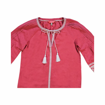 Yolanda Embroidered Kaftan Blouse - Joules