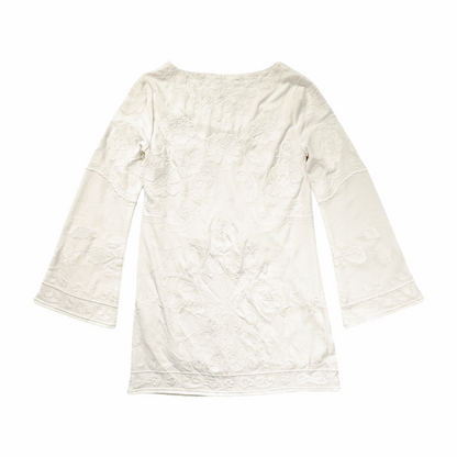 Vintage Y2K Tonal Floral Embroidered Crepe Mini Dress - Juicy Couture