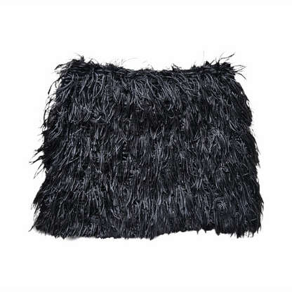Black Feather-Effect Occasion Skirt - Lanvin
