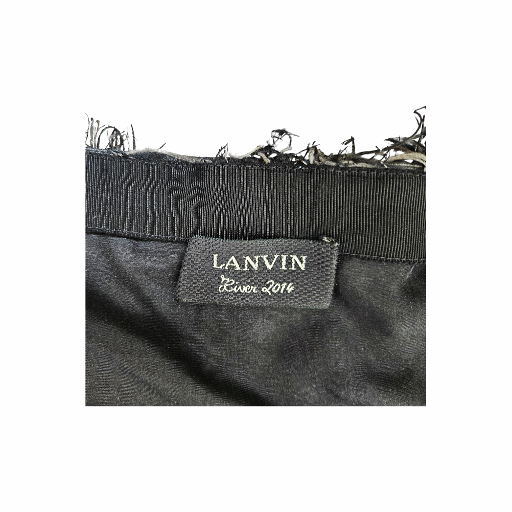 Black Feather-Effect Occasion Skirt - Lanvin