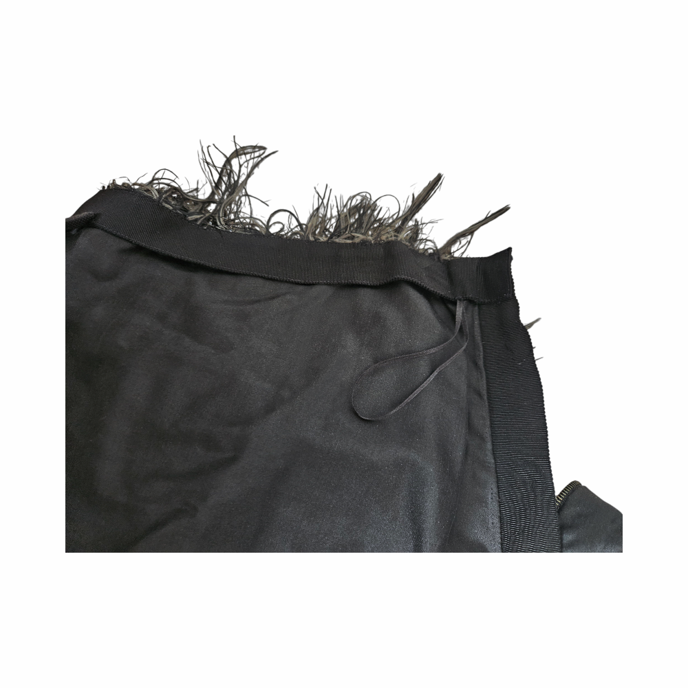 Black Feather-Effect Occasion Skirt - Lanvin