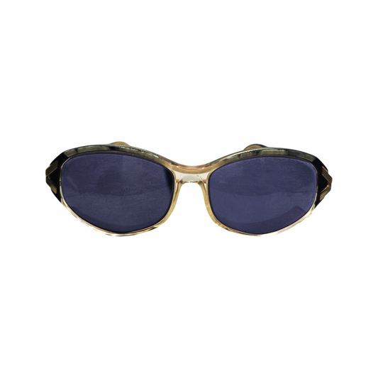 90s Zigzag Temple Oval Sunglasses - Lanvin