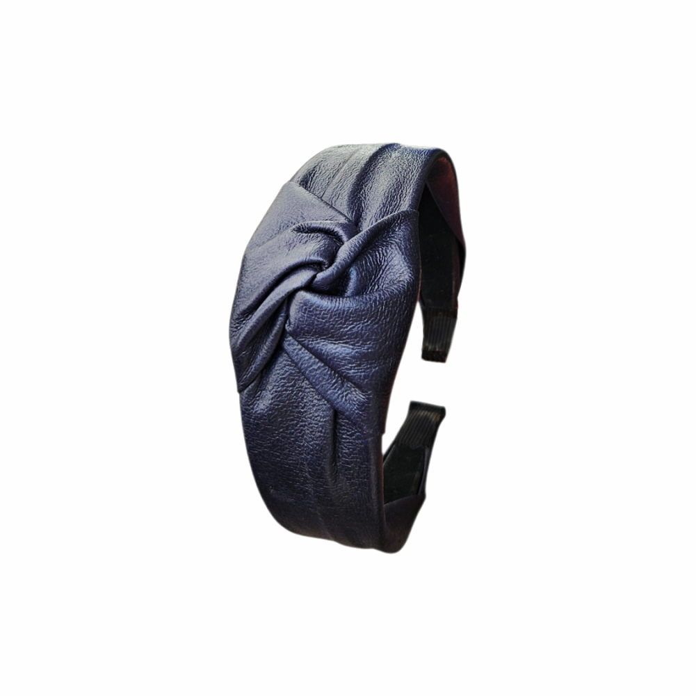 Knotted Leather-Look Alice Band