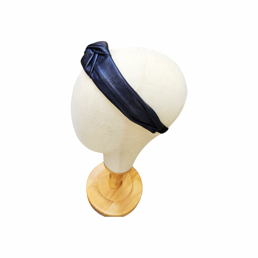 Knotted Leather-Look Alice Band
