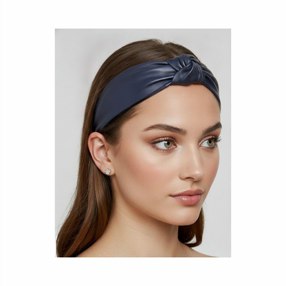 Knotted Leather-Look Alice Band