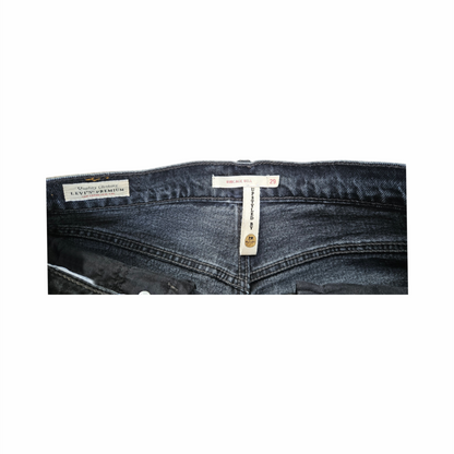 Ribcage Bell Denim Bermuda Shorts with Vintage reclaimed Lace Hem - Levi Strauss Upstyled by Re:Velvet - Re:Velvet