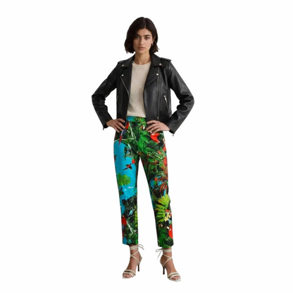 Tropical Print High-Rise Trousers - Louis Féraud - Re:Velvet