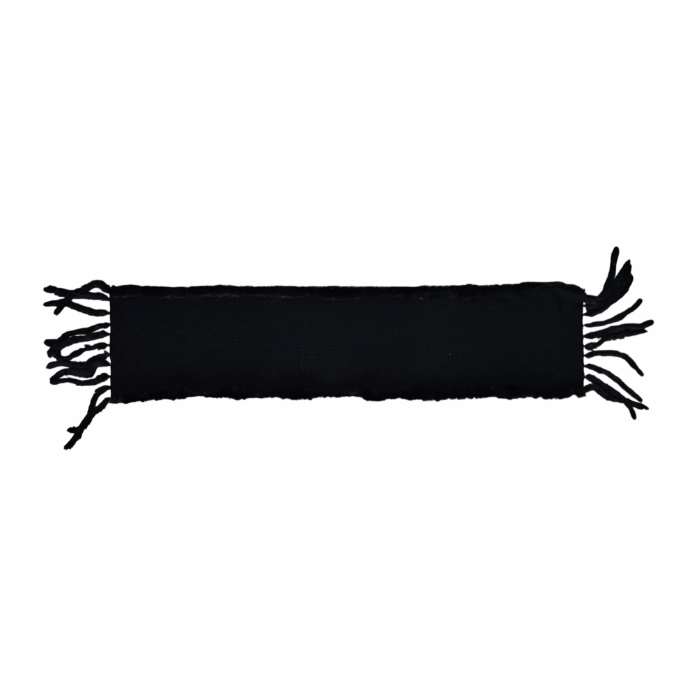 1990s Wool Blend & Rabbit Fur Fringe Scarf - Lucia