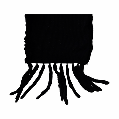 1990s Wool Blend & Rabbit Fur Fringe Scarf - Lucia