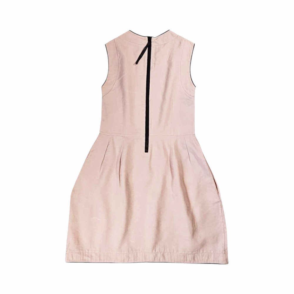 Sleeveless Silk Dress with Contrast Trim – Marni