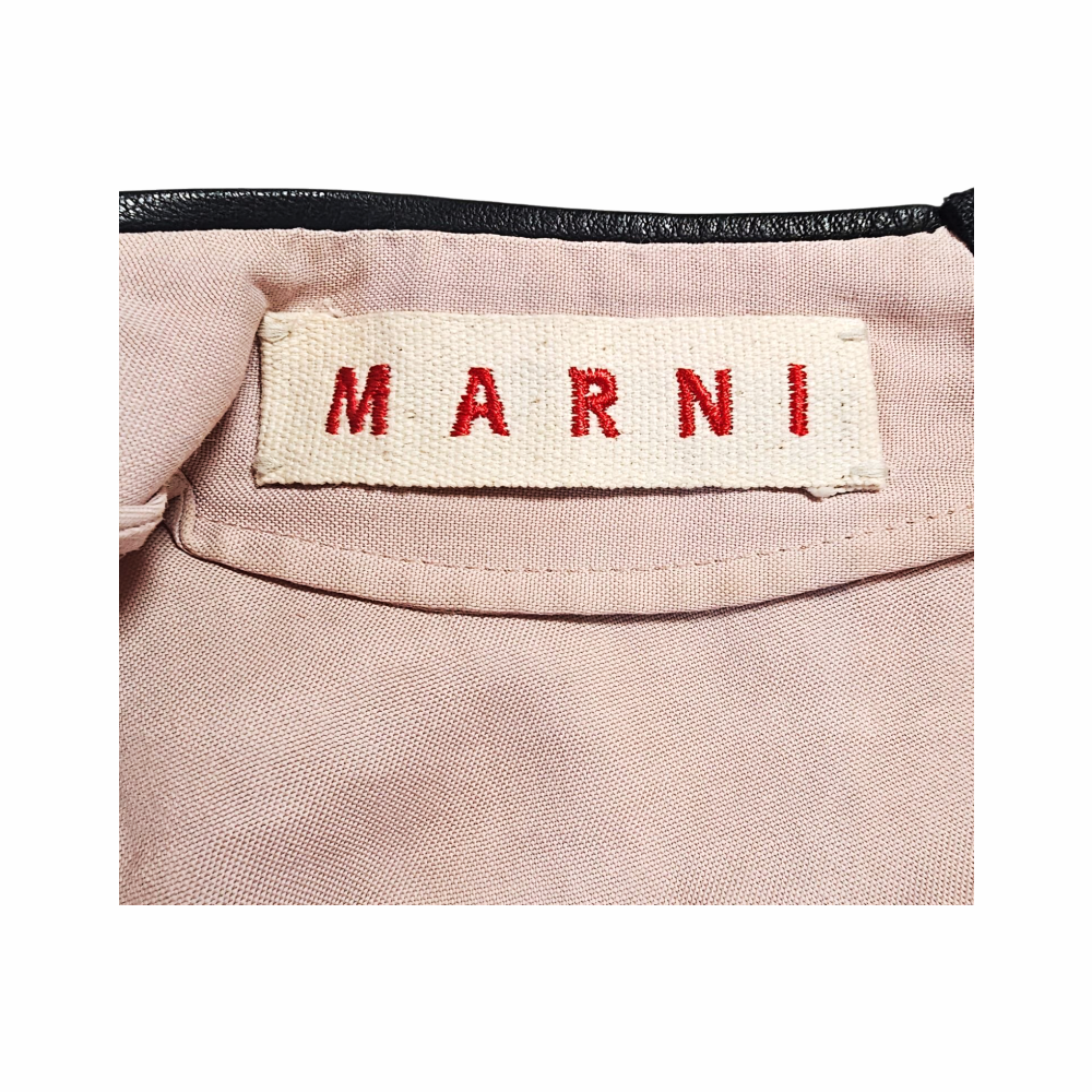 Sleeveless Silk Dress with Contrast Trim – Marni