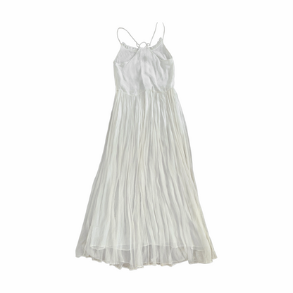 Crinkled Silk Chiffon Maxi Dress