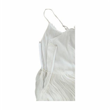 Crinkled Silk Chiffon Maxi Dress