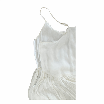 Crinkled Silk Chiffon Maxi Dress