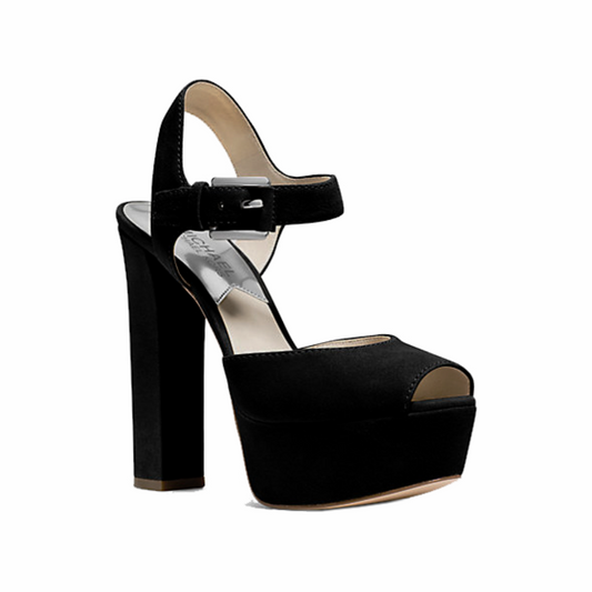 London Suede Platform Peep-Toe Sandal - Michael Michael Kors