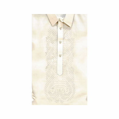 Traditional Barong Shirt in Banana Fibre with Embroidery - Michel André