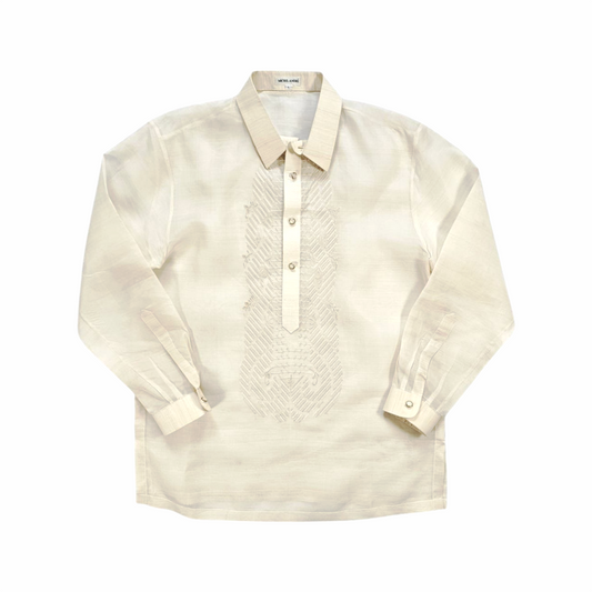 Traditional Barong Shirt in Banana Fibre with Embroidery - Michel André