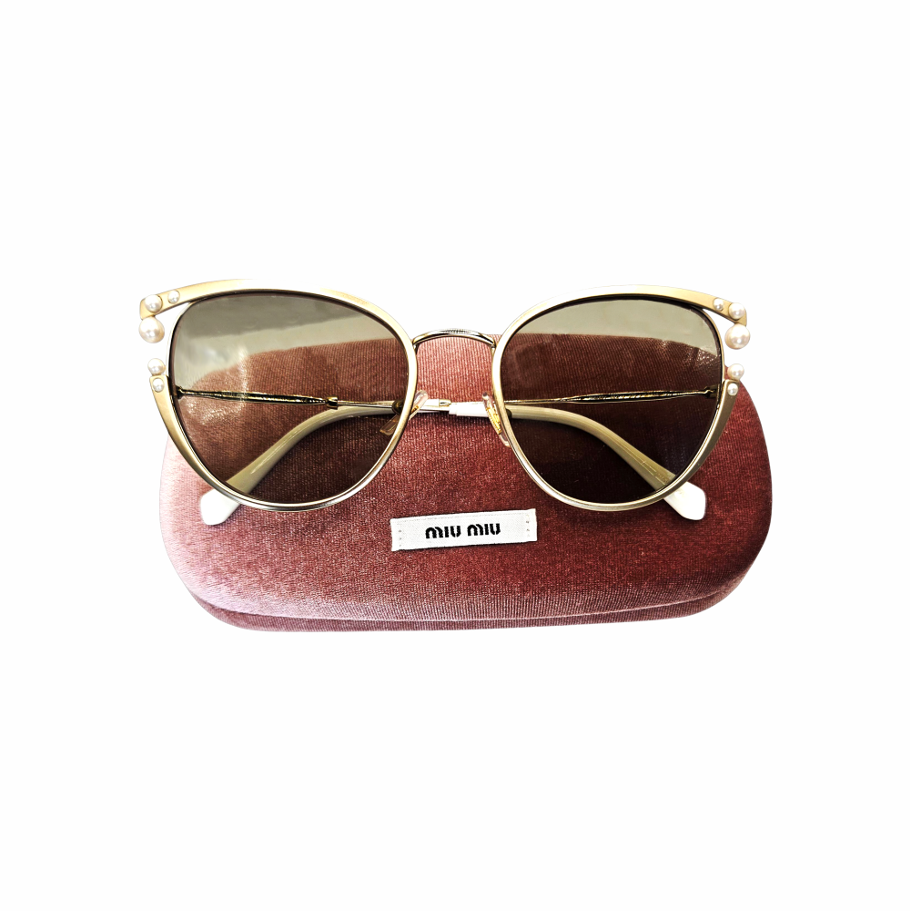 MU 62VS Pearl Cat-Eye Sunglasses - Miu Miu